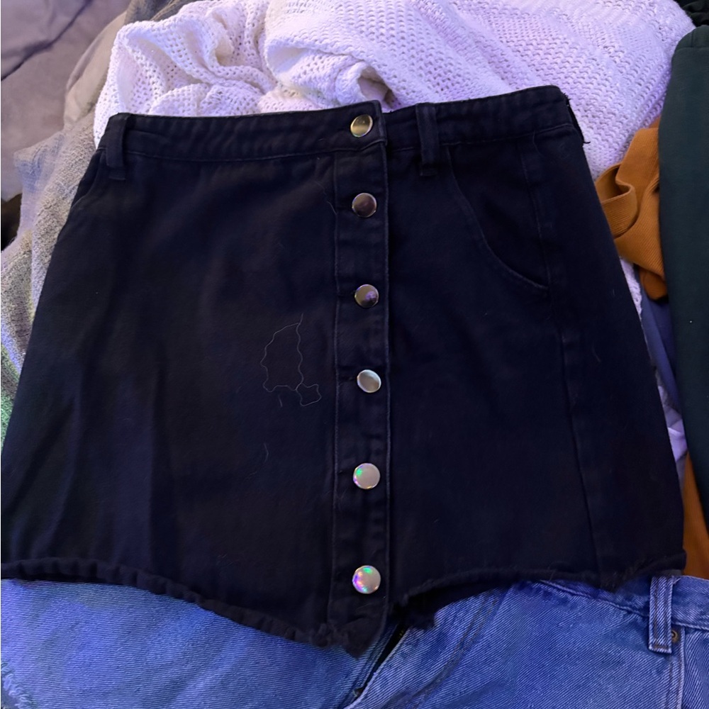 Forever 21 Black Denim Skirt
